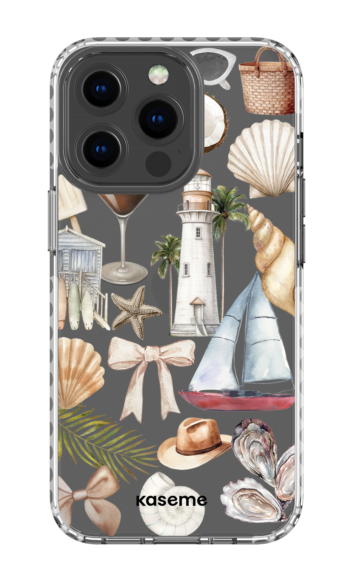 iPhone 13 Pro Clear Case - White Riviera Clear Case -