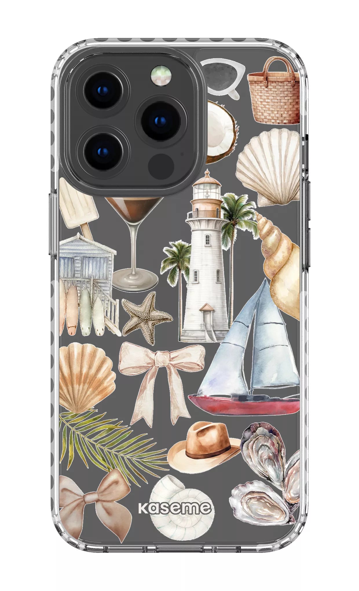 iPhone 13 Pro Clear Case - White Riviera Clear Case -