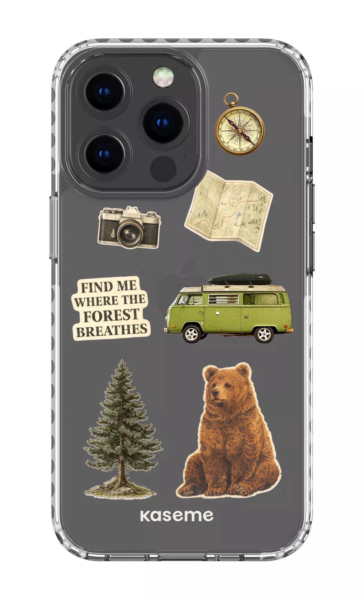 iPhone 13 Pro Clear Case - White Roamer Clear Case -