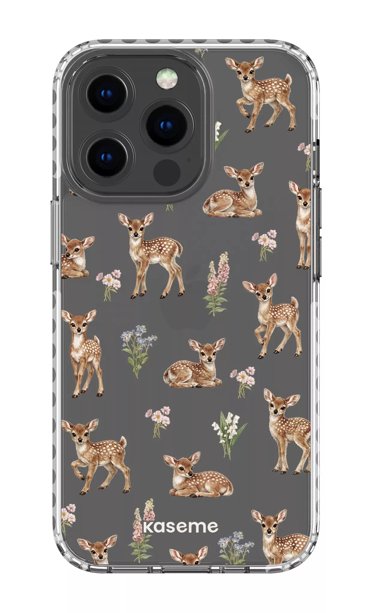 iPhone 13 Pro Clear Case - White Sweet Bambi Clear Case -