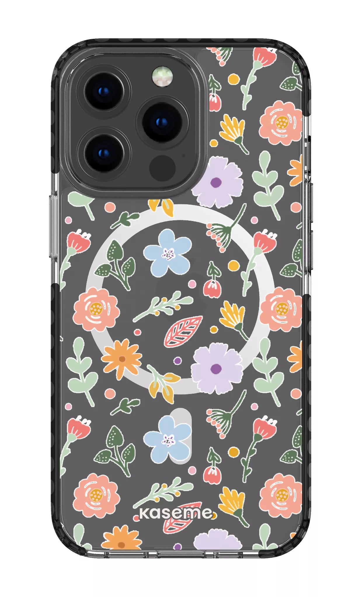 iPhone 13 Pro Clear Case Magsafe - Black Charm Clear Case -