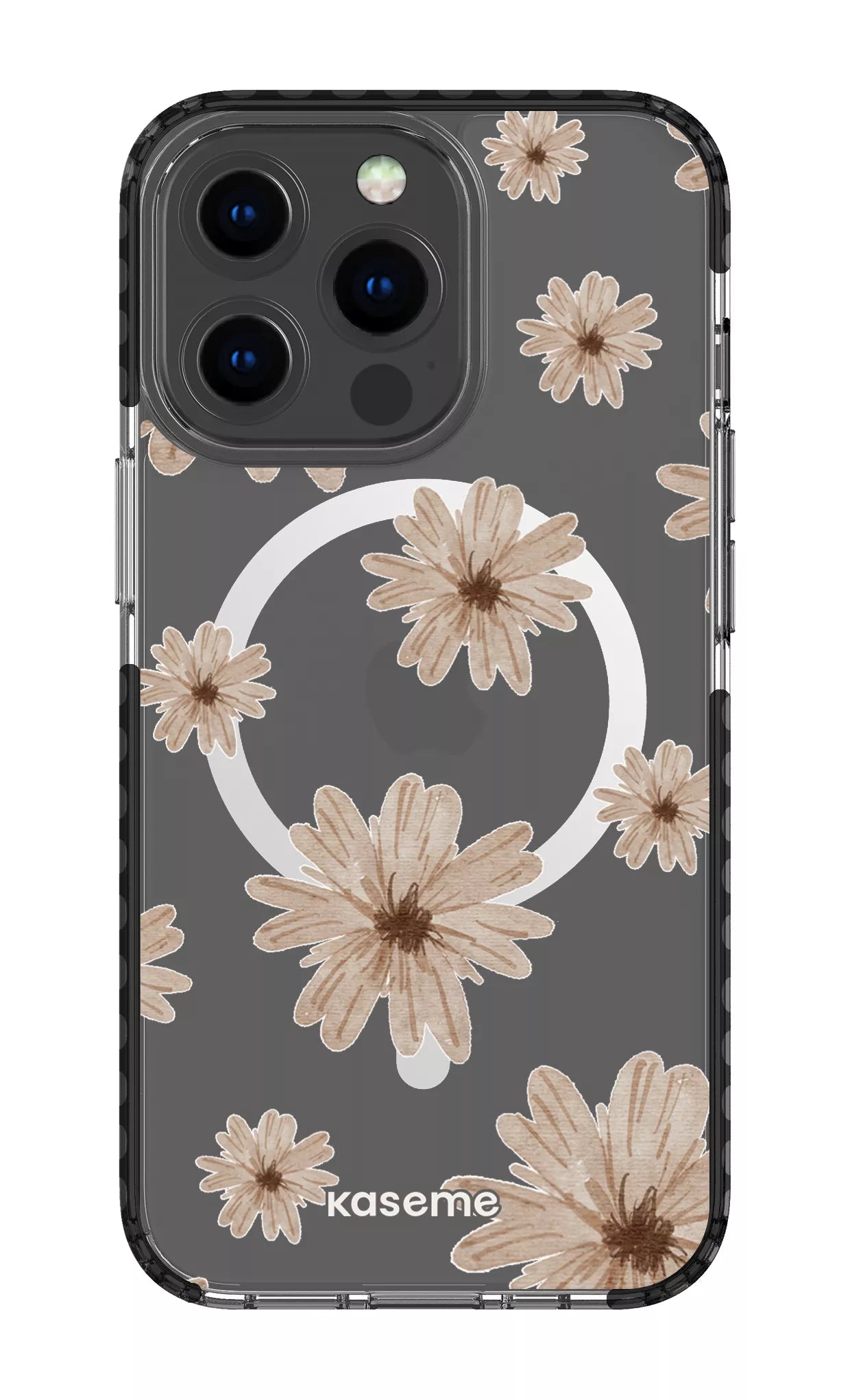 iPhone 13 Pro Clear Case Magsafe - Black Delicate Dreams Clear Case -