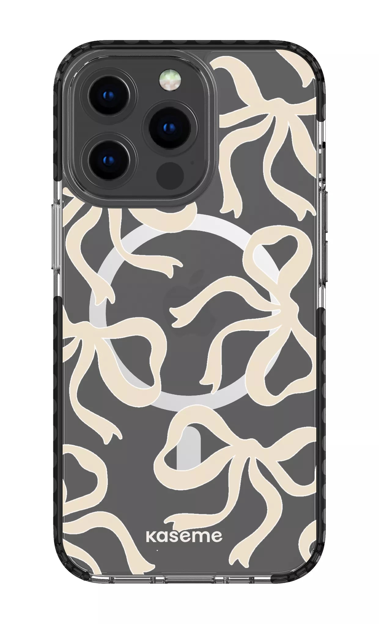 iPhone 13 Pro Clear Case Magsafe - Black Lace Clear Case -