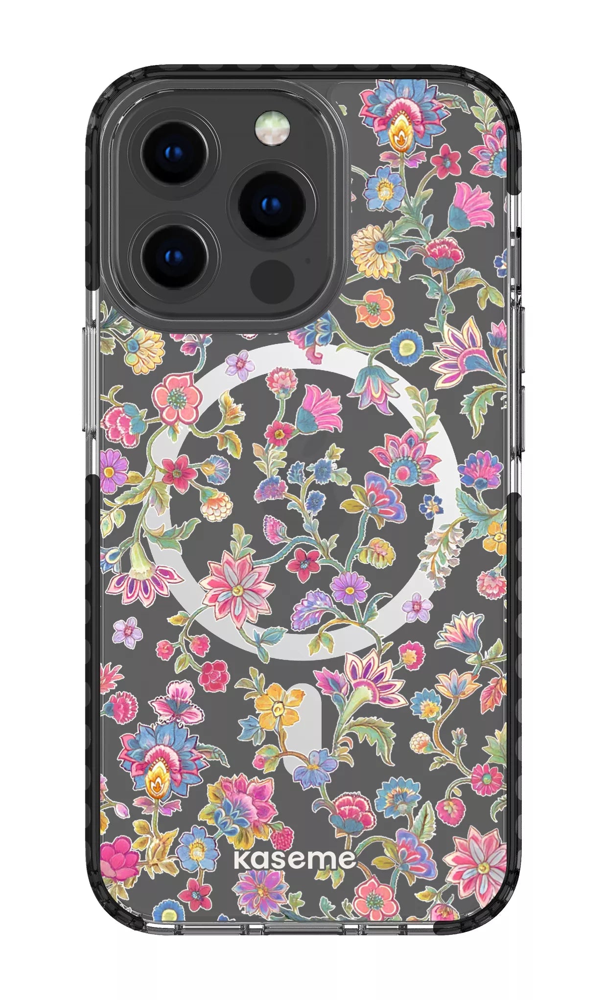iPhone 13 Pro Clear Case Magsafe - Black Secret Garden Clear Case -