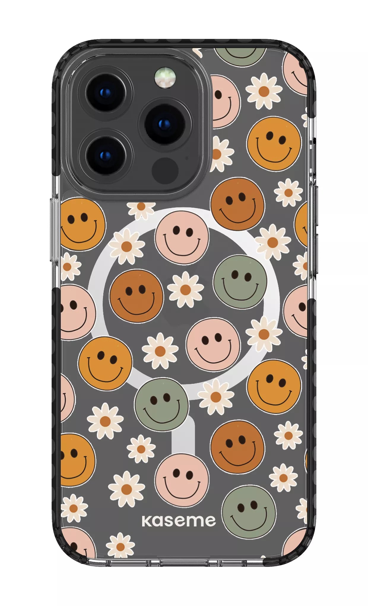 iPhone 13 Pro Clear Case Magsafe - Black Smirk Clear Case -