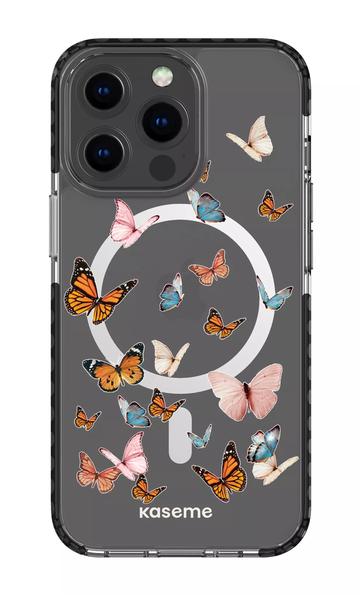 iPhone 13 Pro Clear Case Magsafe - Black Soarin Clear Case -