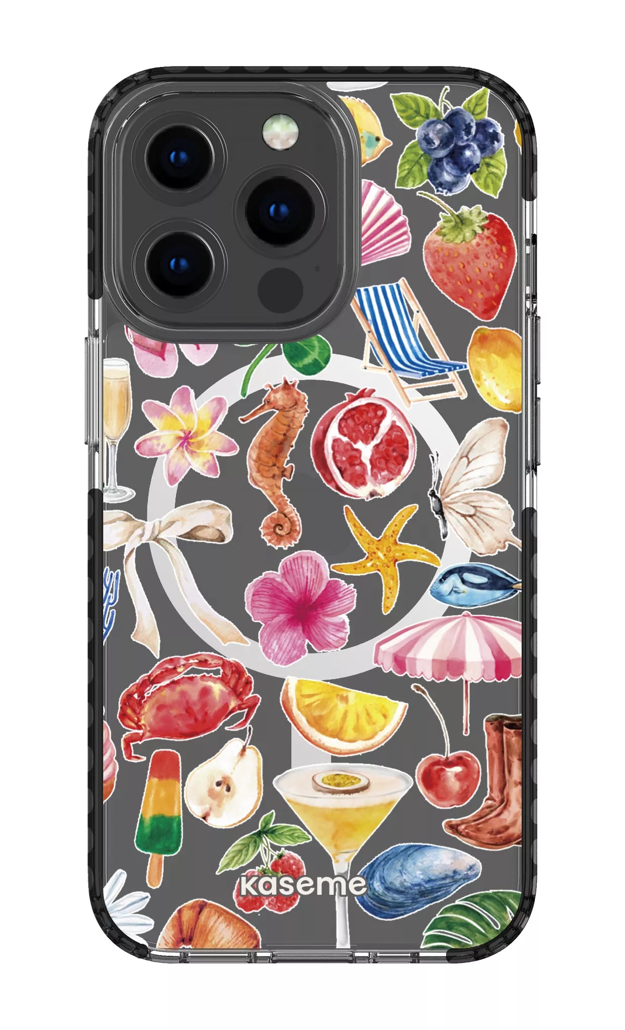 iPhone 13 Pro Clear Case Magsafe - Black St-Tropez Clear Case -