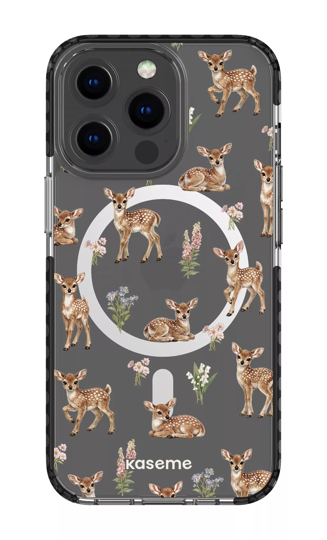 iPhone 13 Pro Clear Case Magsafe - Black Sweet Bambi Clear Case -