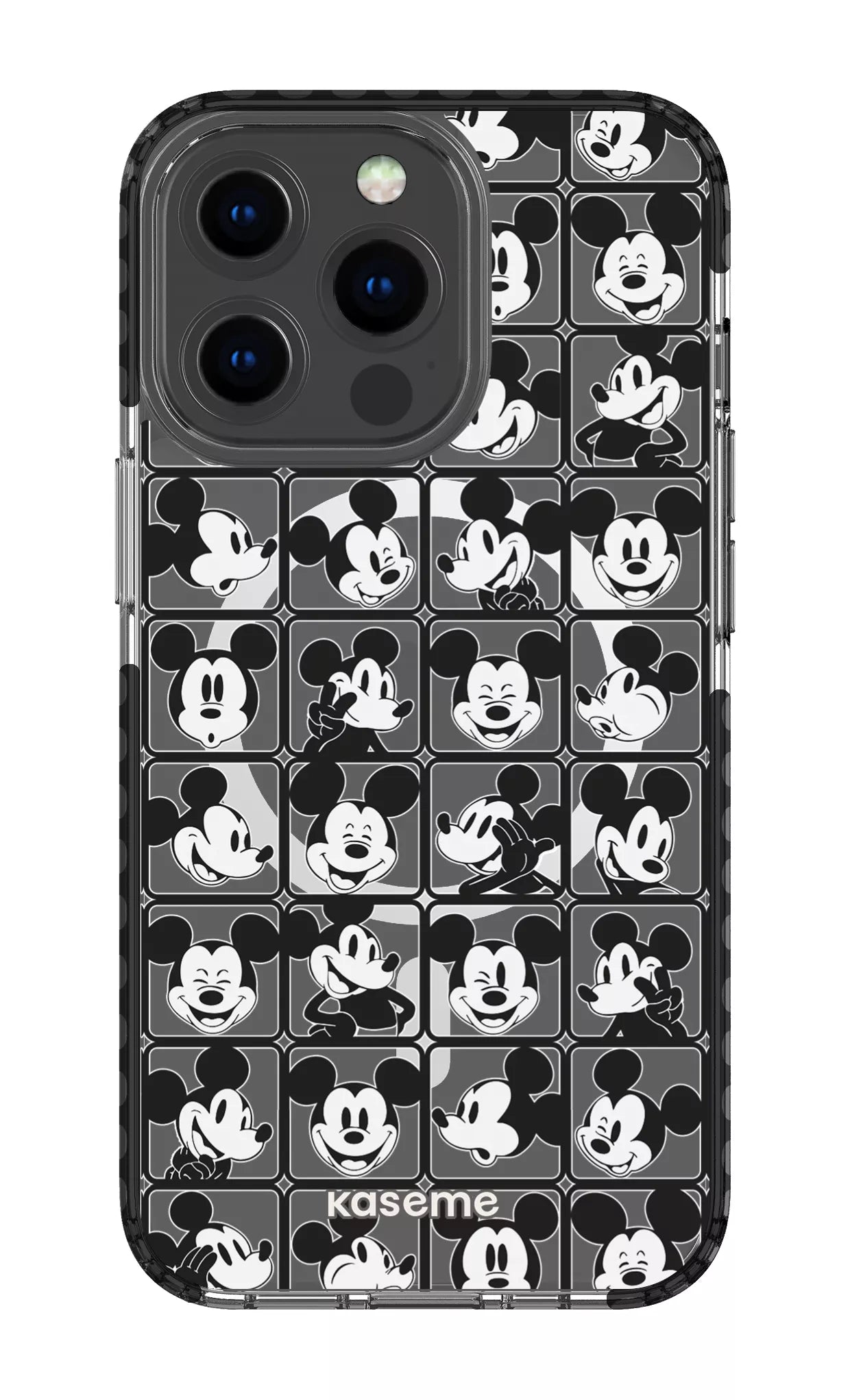 iPhone 13 Pro Clear Case Magsafe - Black Whimsy Clear Case -