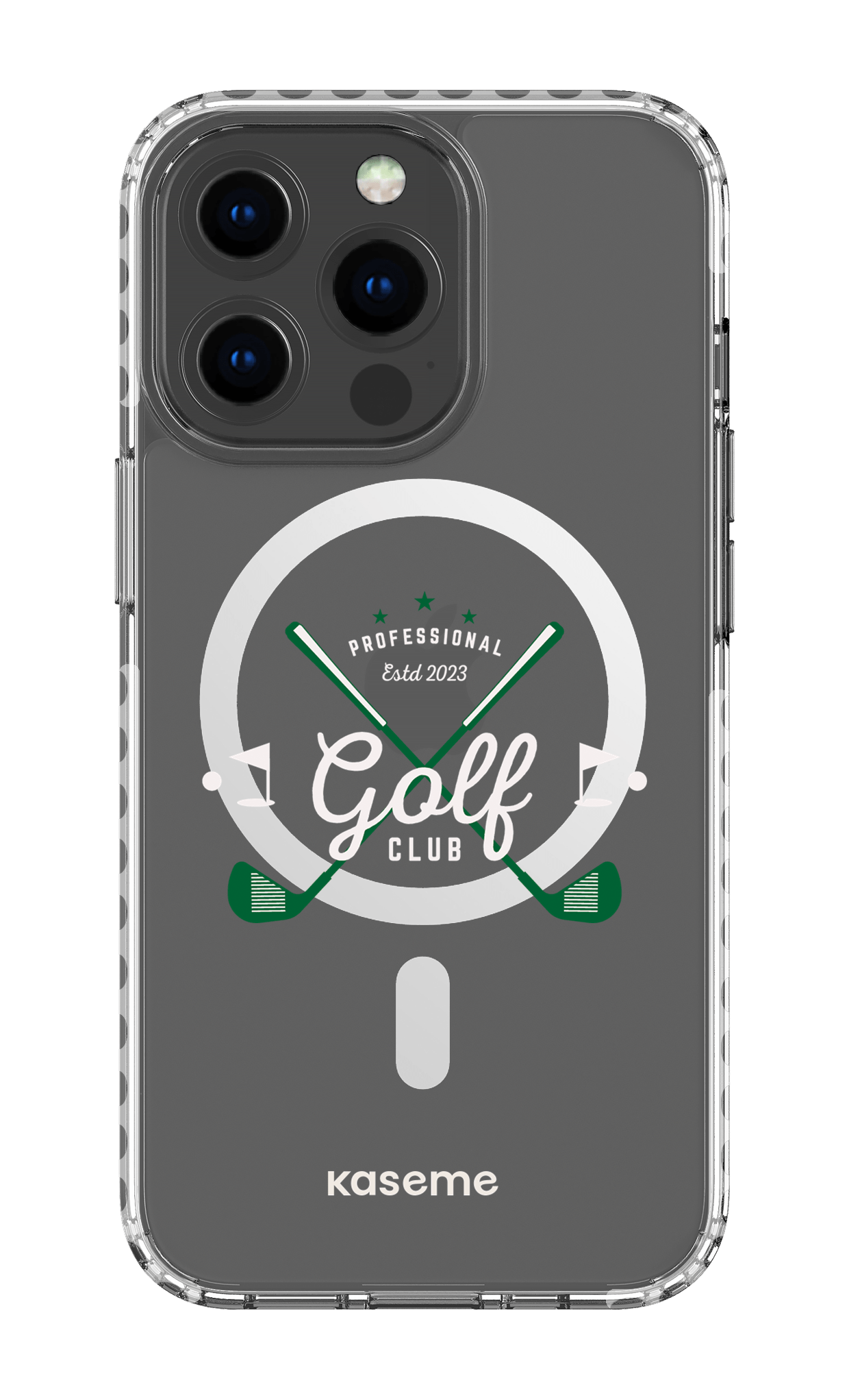 iPhone 13 Pro Clear Case Magsafe - White Bogey clear case -