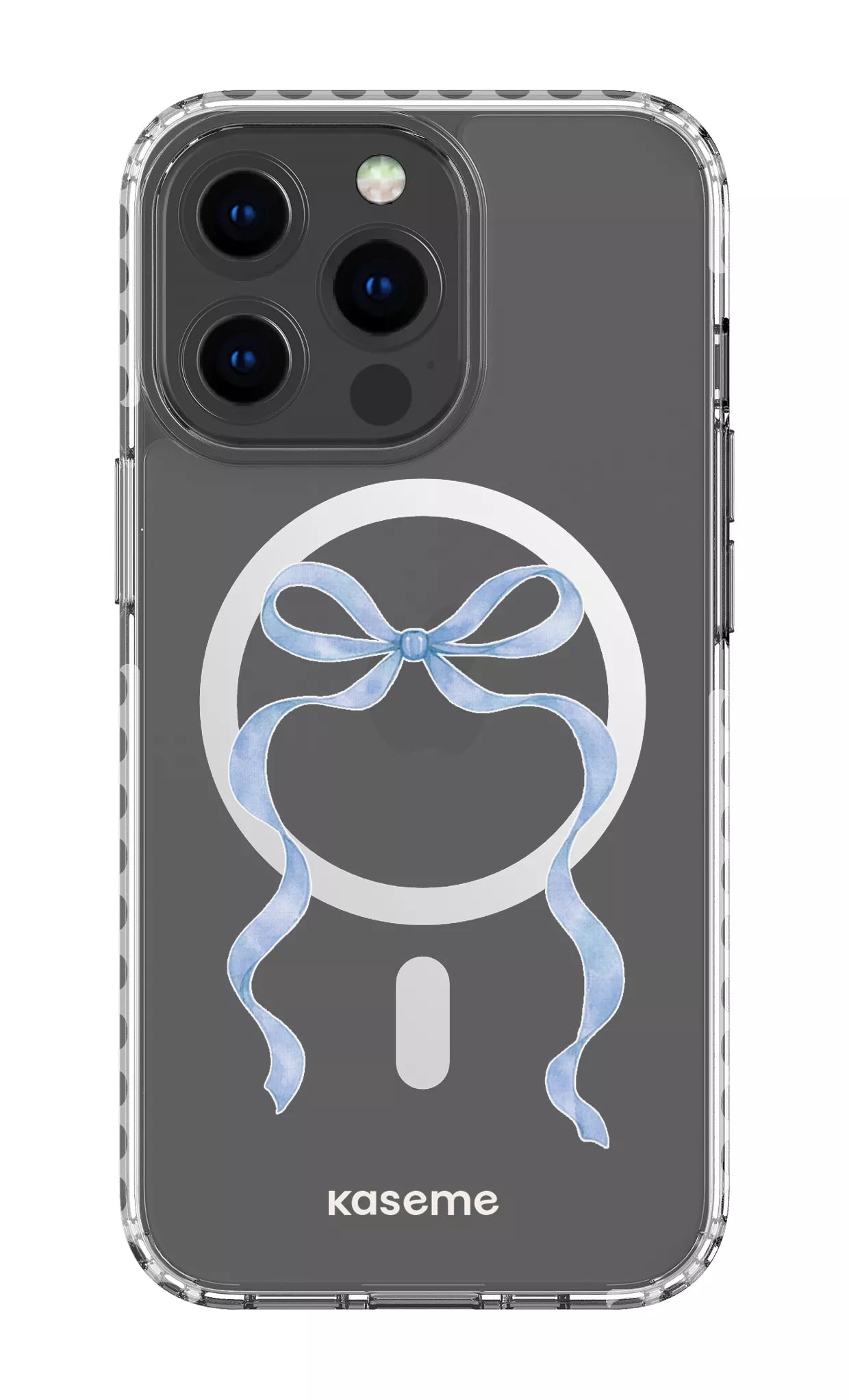iPhone 13 Pro Clear Case Magsafe - White Celeste Blue Clear Case -