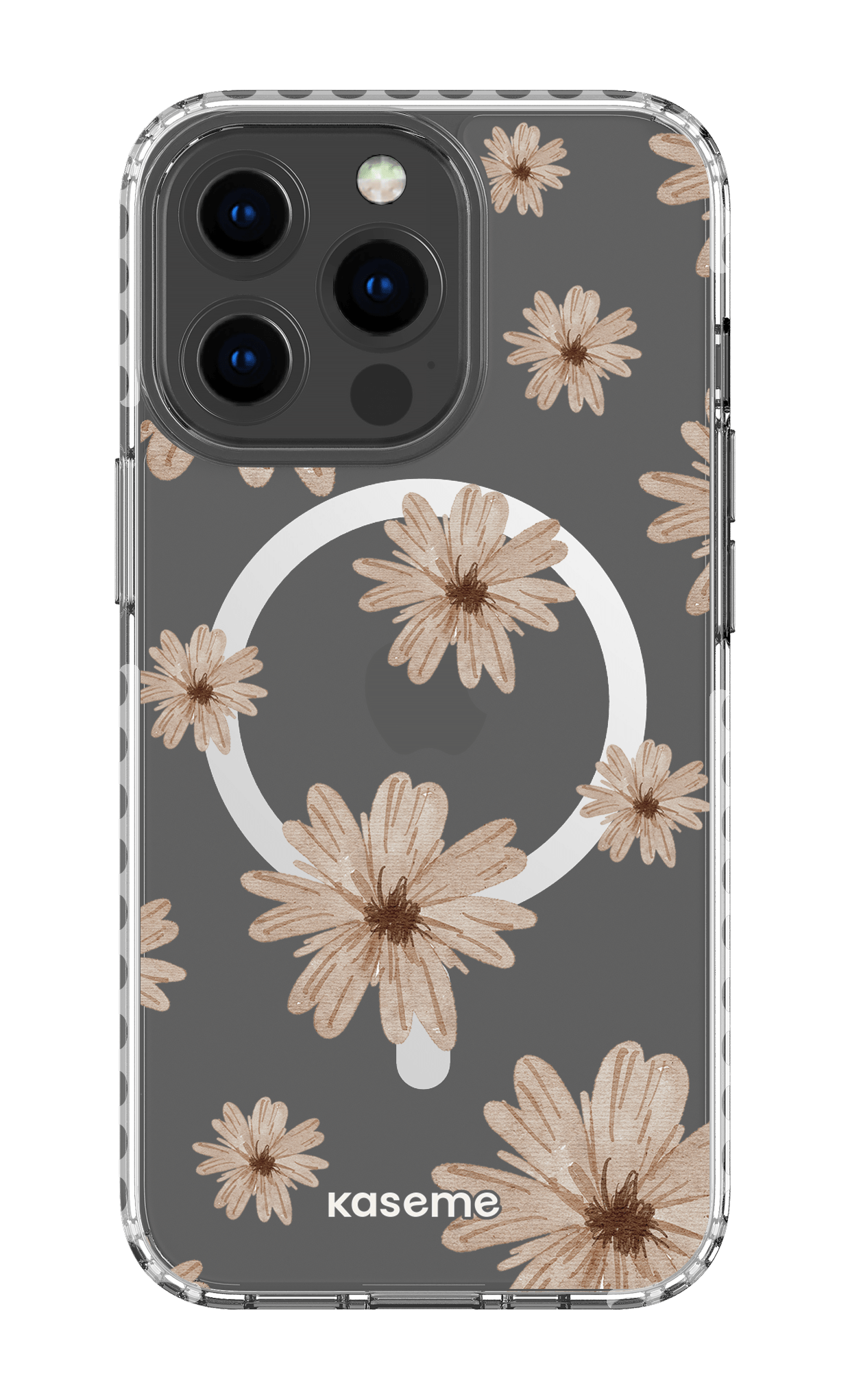 iPhone 13 Pro Clear Case Magsafe - White Delicate Dreams Clear Case -