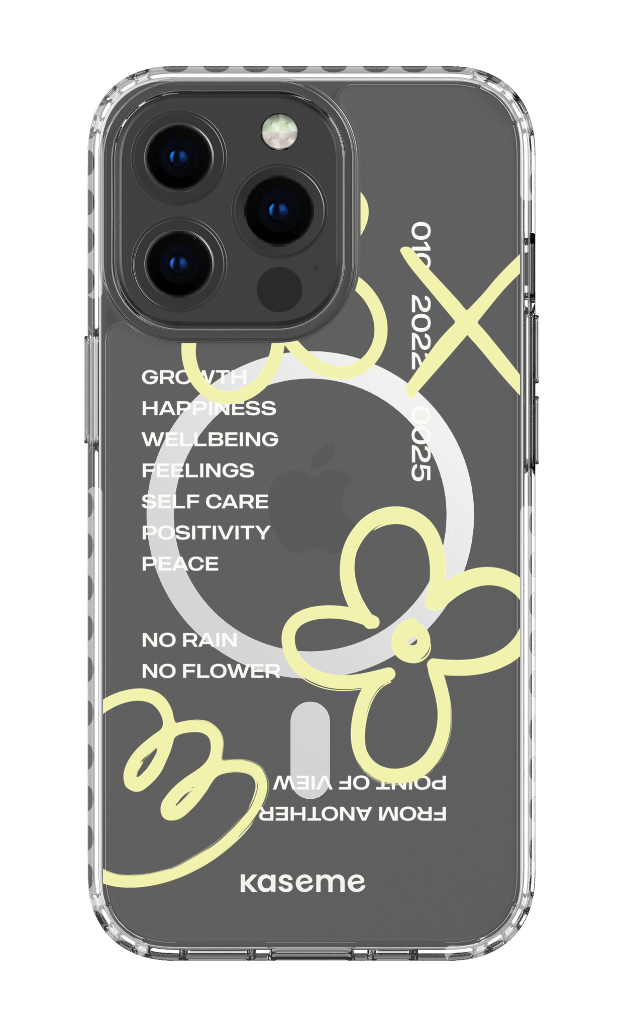 iPhone 13 Pro Clear Case Magsafe - White Feelings clear case -