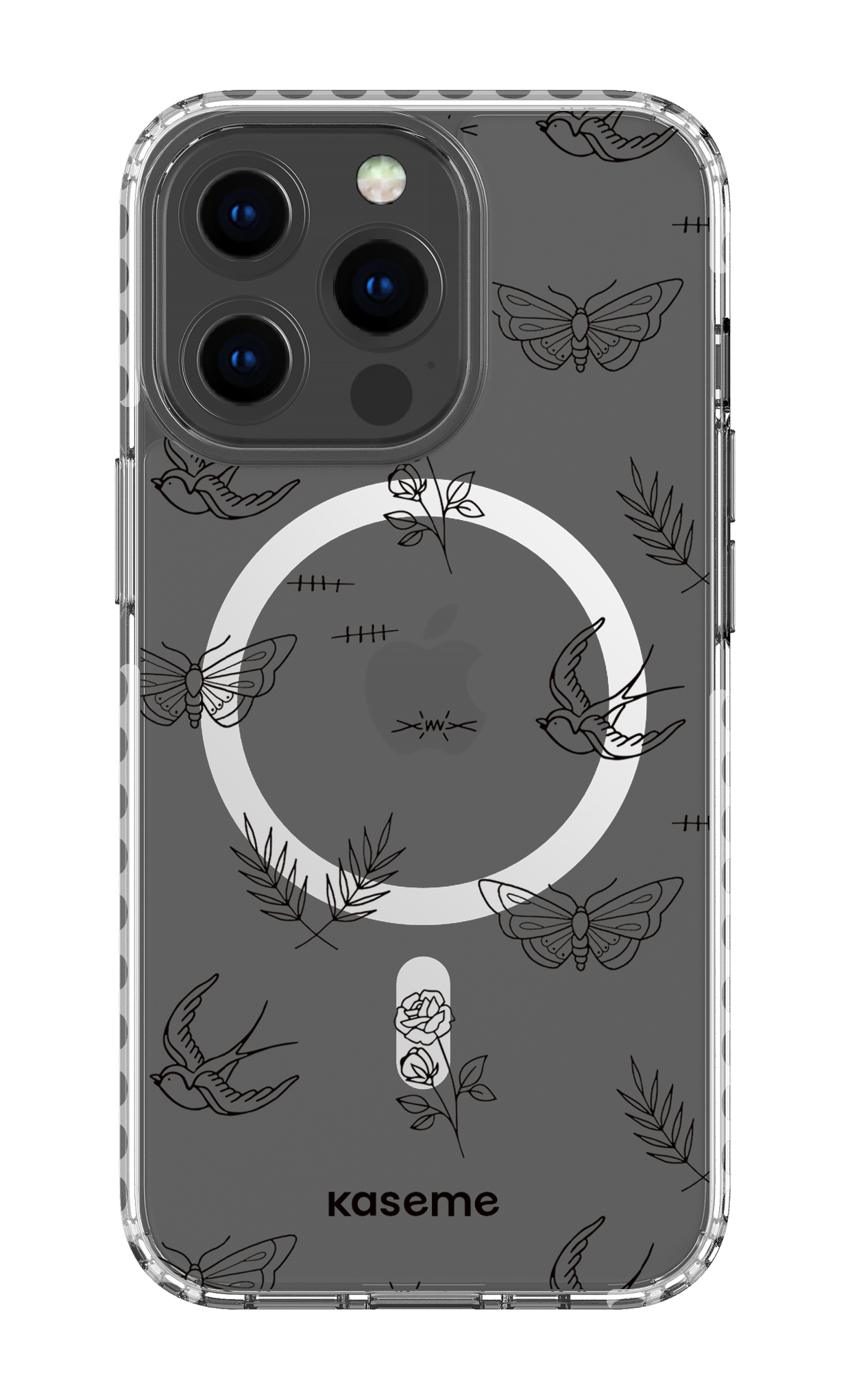iPhone 13 Pro Clear Case Magsafe - White Ink clear case -
