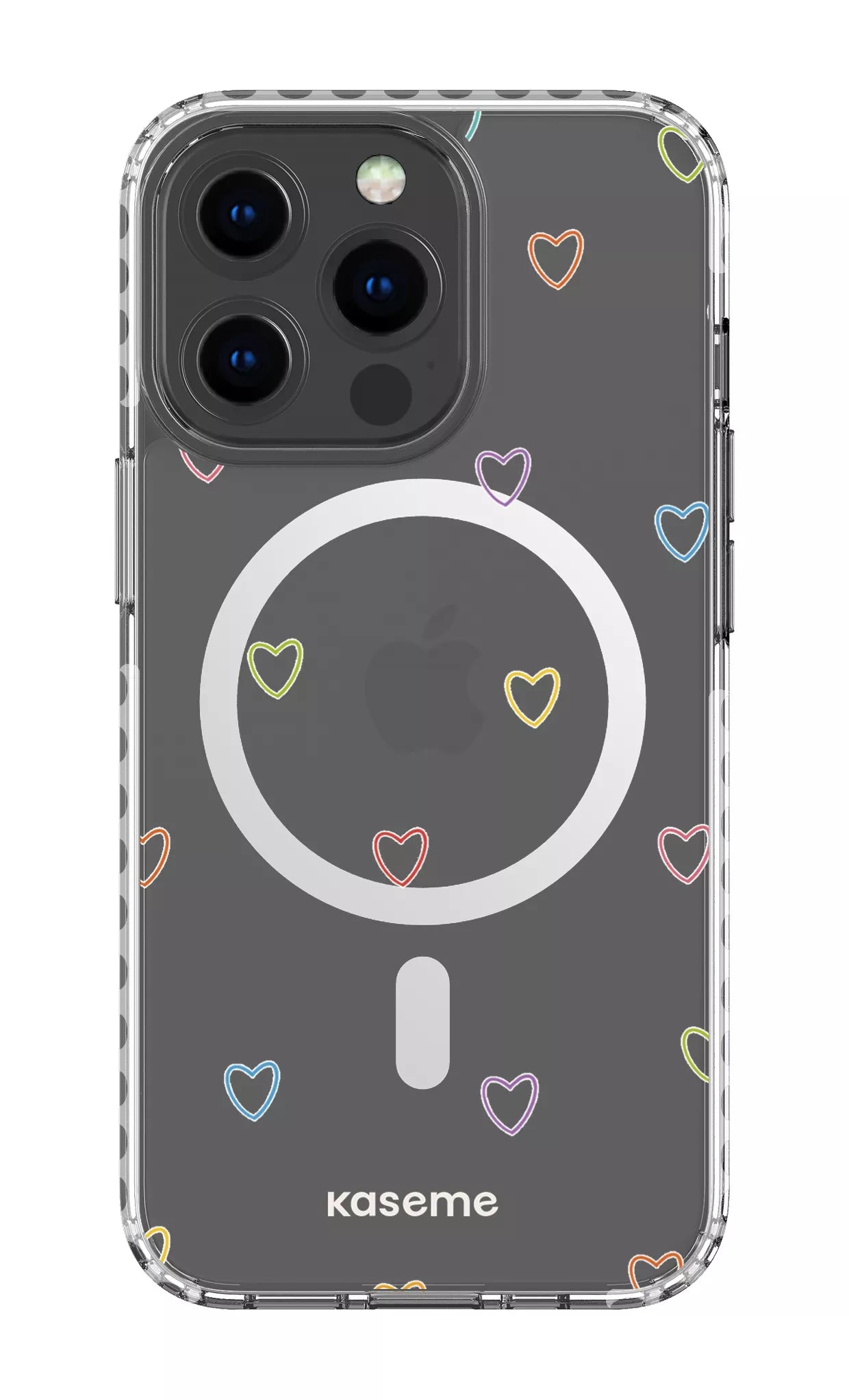 iPhone 13 Pro Clear Case Magsafe - White Love Wins Clear Case -