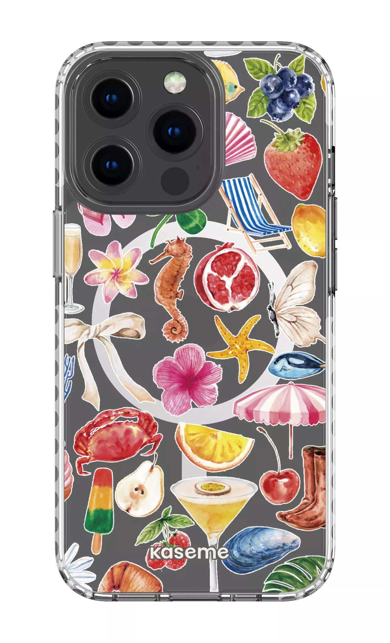 iPhone 13 Pro Clear Case Magsafe - White St-Tropez Clear Case -