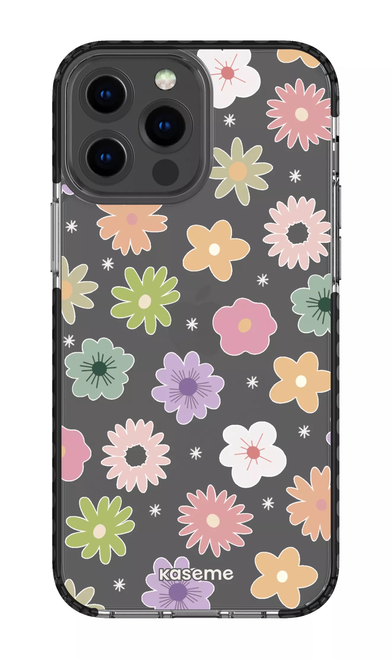 iPhone 13 Pro Max Clear Case - Black Adore small Clear Case -