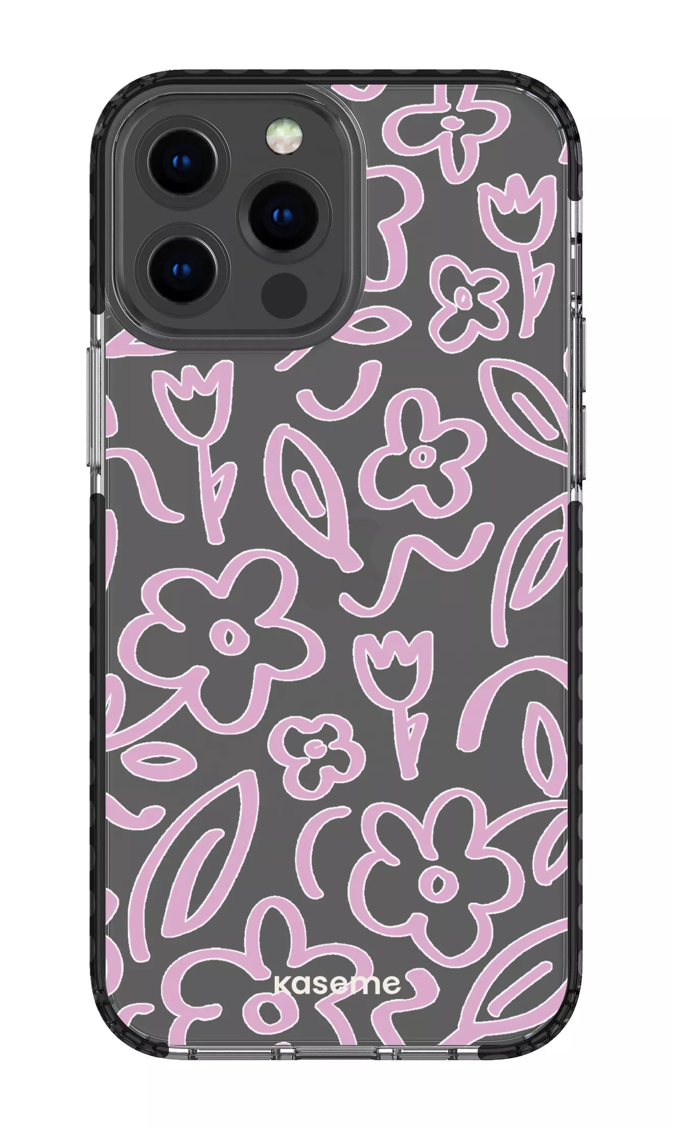 iPhone 13 Pro Max Clear Case - Black Brooklyn pink Clear Case -