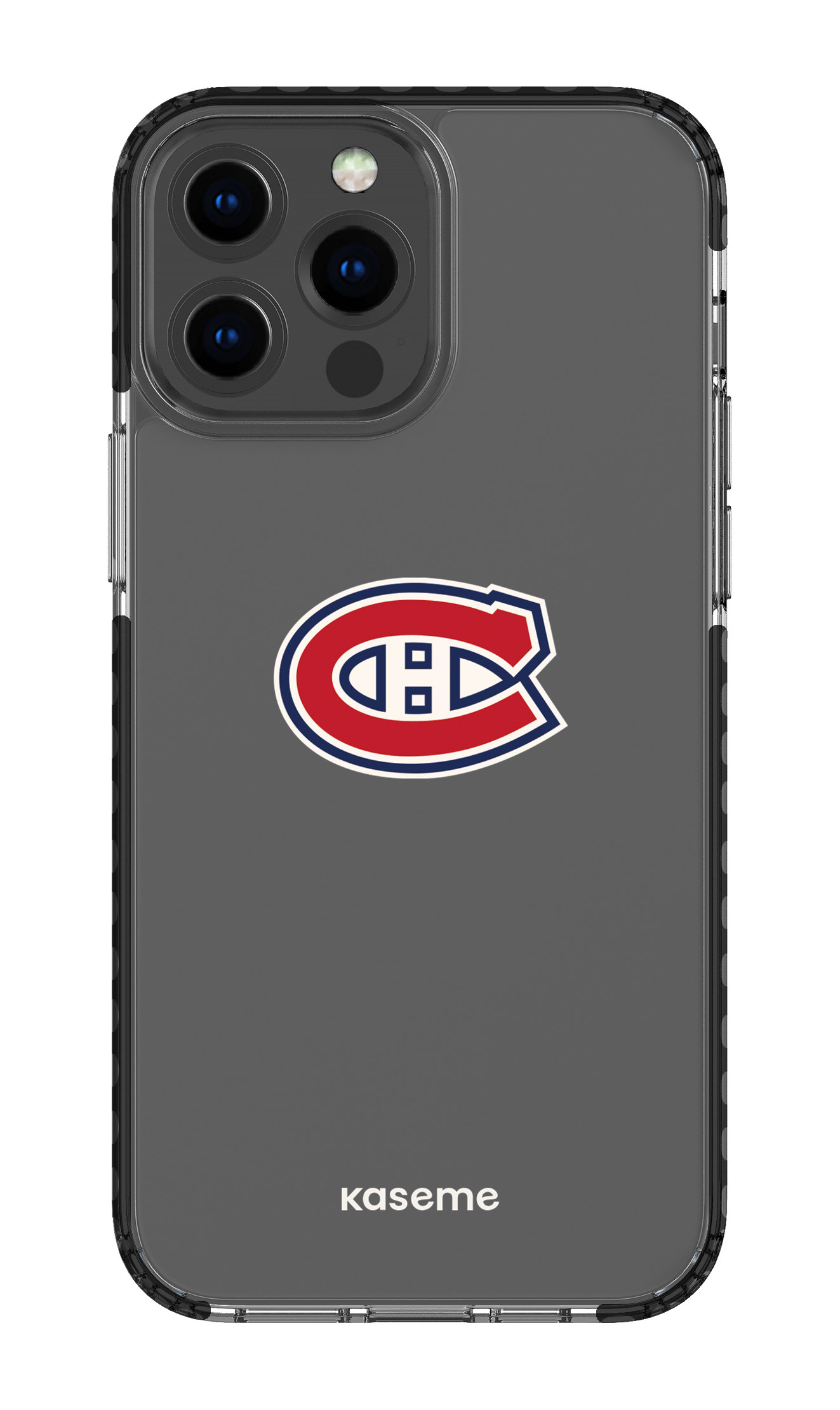 iPhone 13 Pro Max Clear Case - Black Canadiens Logo Clear -