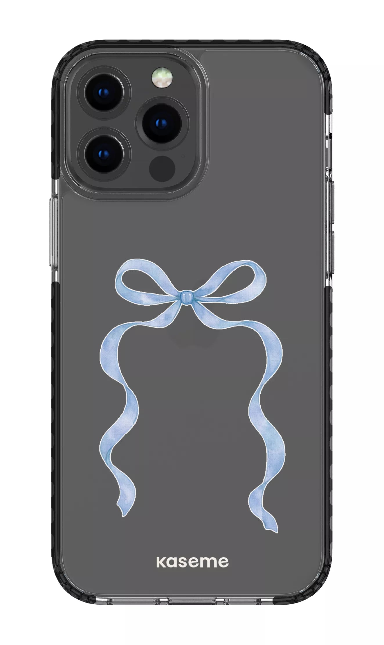 iPhone 13 Pro Max Clear Case - Black Celeste Blue Clear Case -