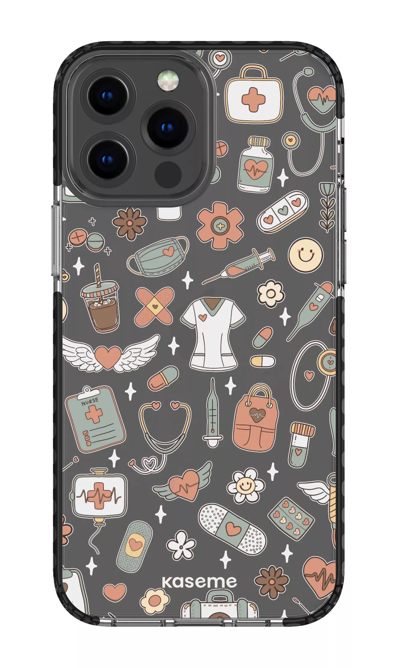 iPhone 13 Pro Max Clear Case - Black Code Clear Case -