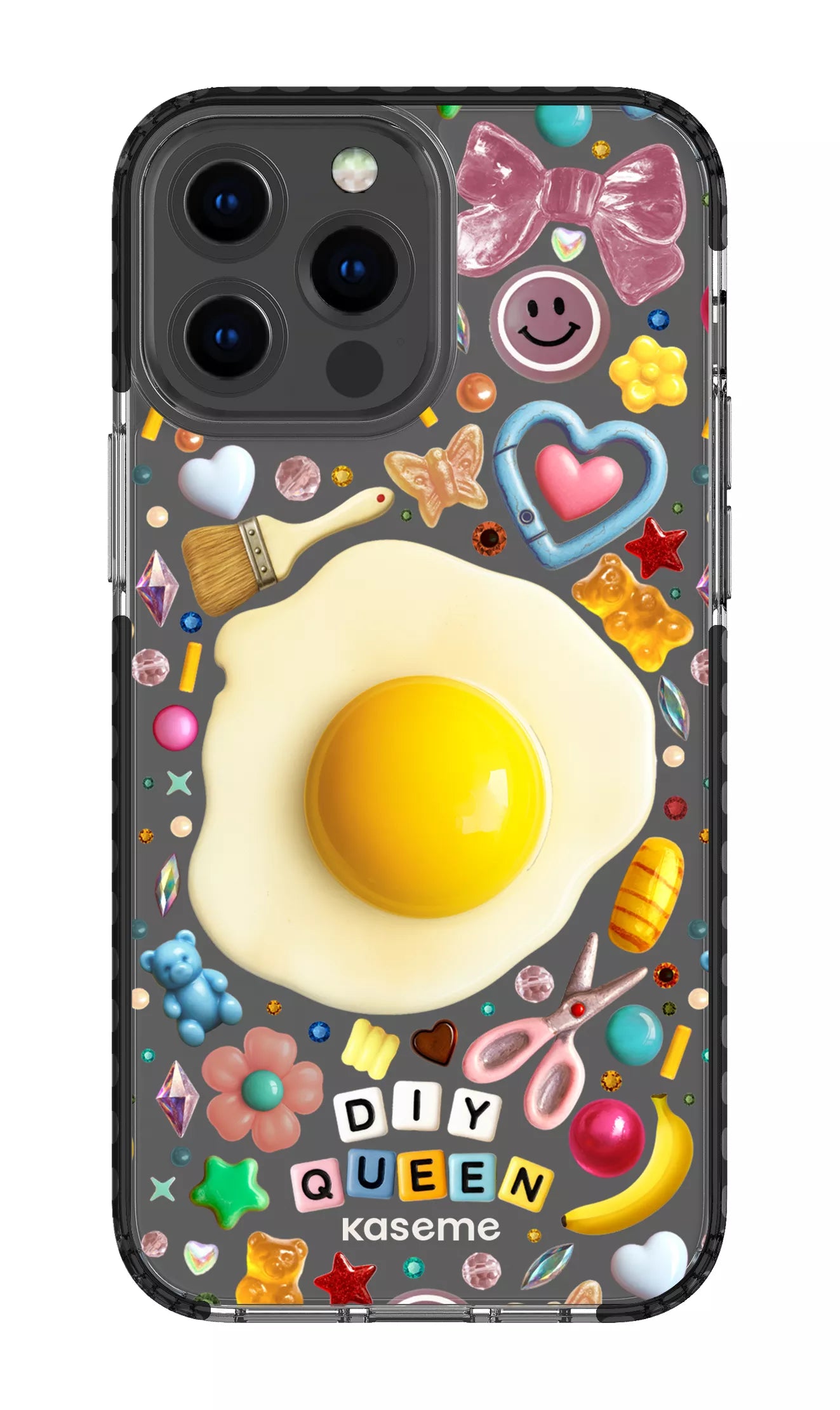 iPhone 13 Pro Max Clear Case - Black DIY Queen Clear Case by Marianne Plaisance -