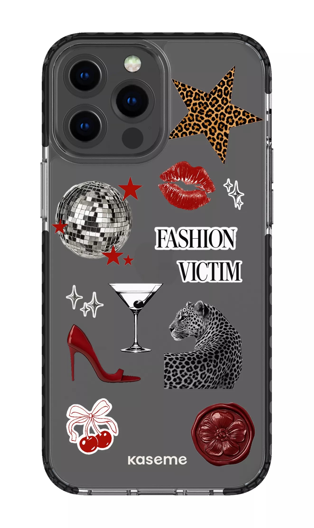 iPhone 13 Pro Max Clear Case - Black Desire Clear Case -