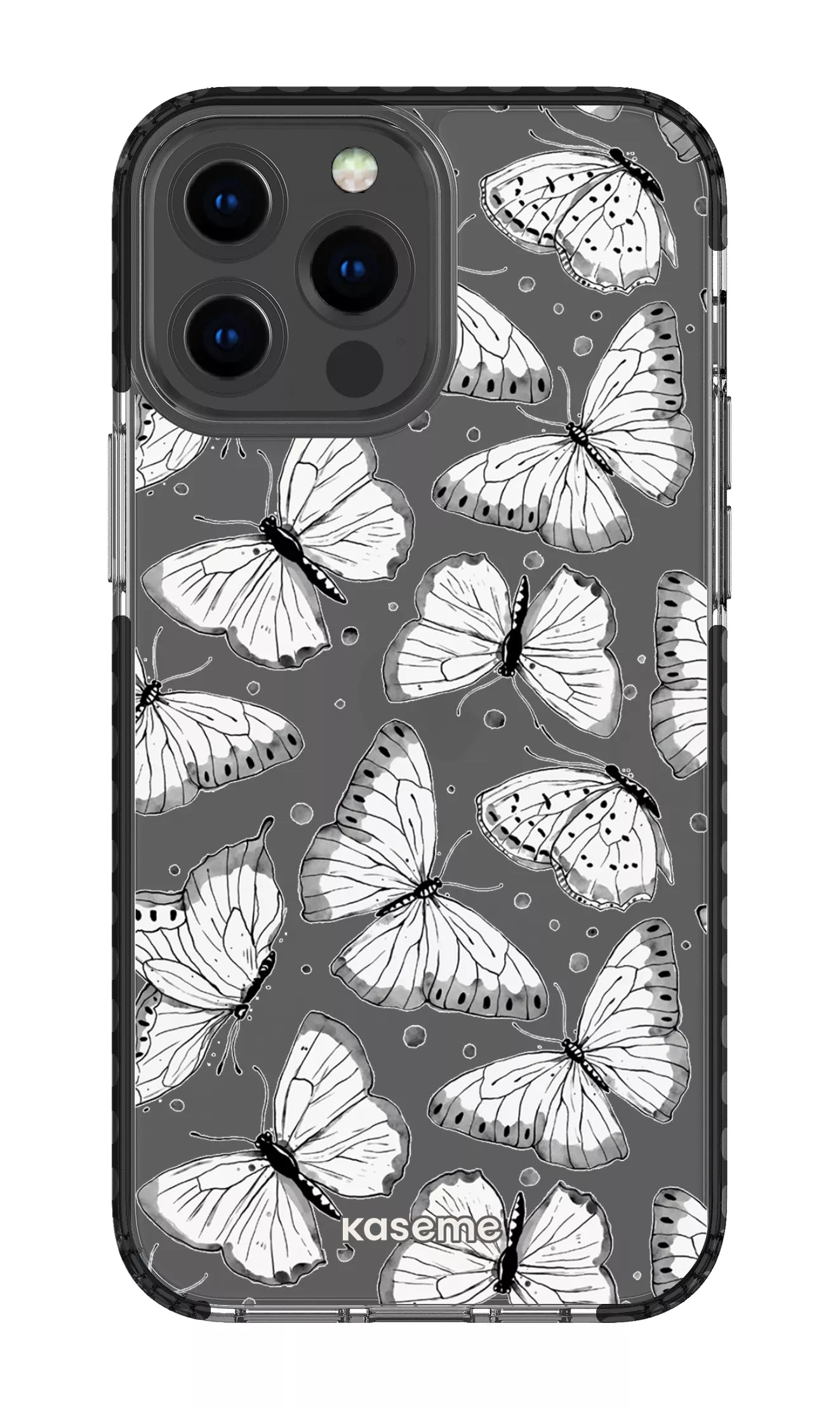 iPhone 13 Pro Max Clear Case - Black Float Clear Case -