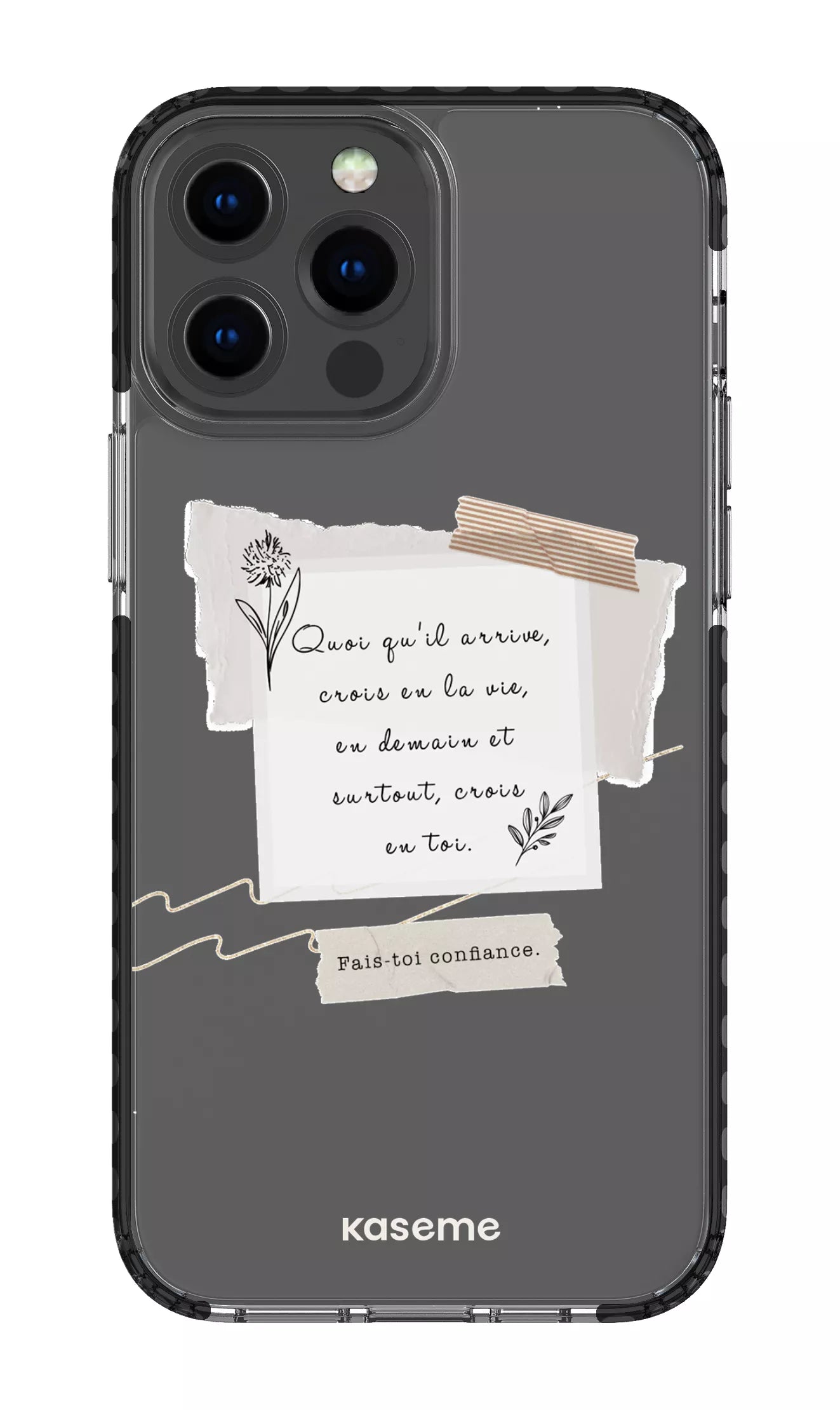 iPhone 13 Pro Max Clear Case - Black Foi Clear Case -