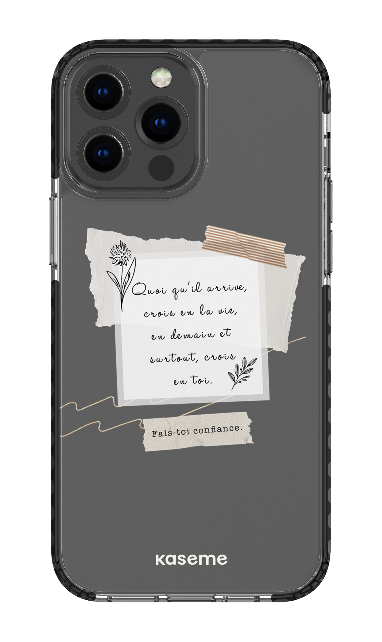 iPhone 13 Pro Max Clear Case - Black Foi Clear Case -