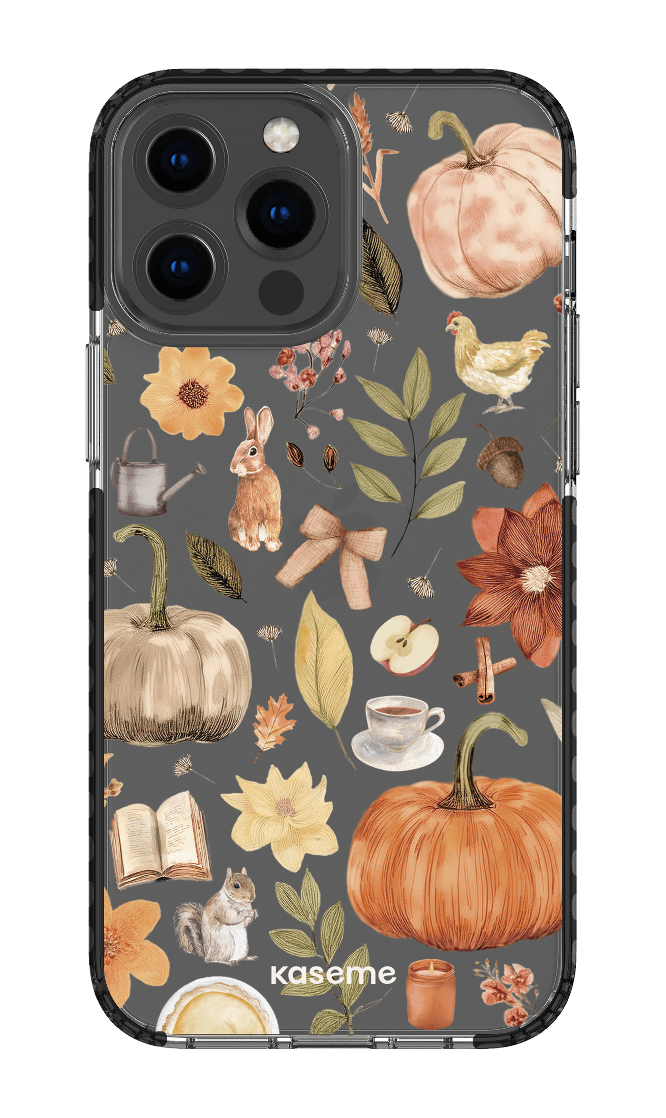 iPhone 13 Pro Max Clear Case - Black Harvest Hues Clear Case -