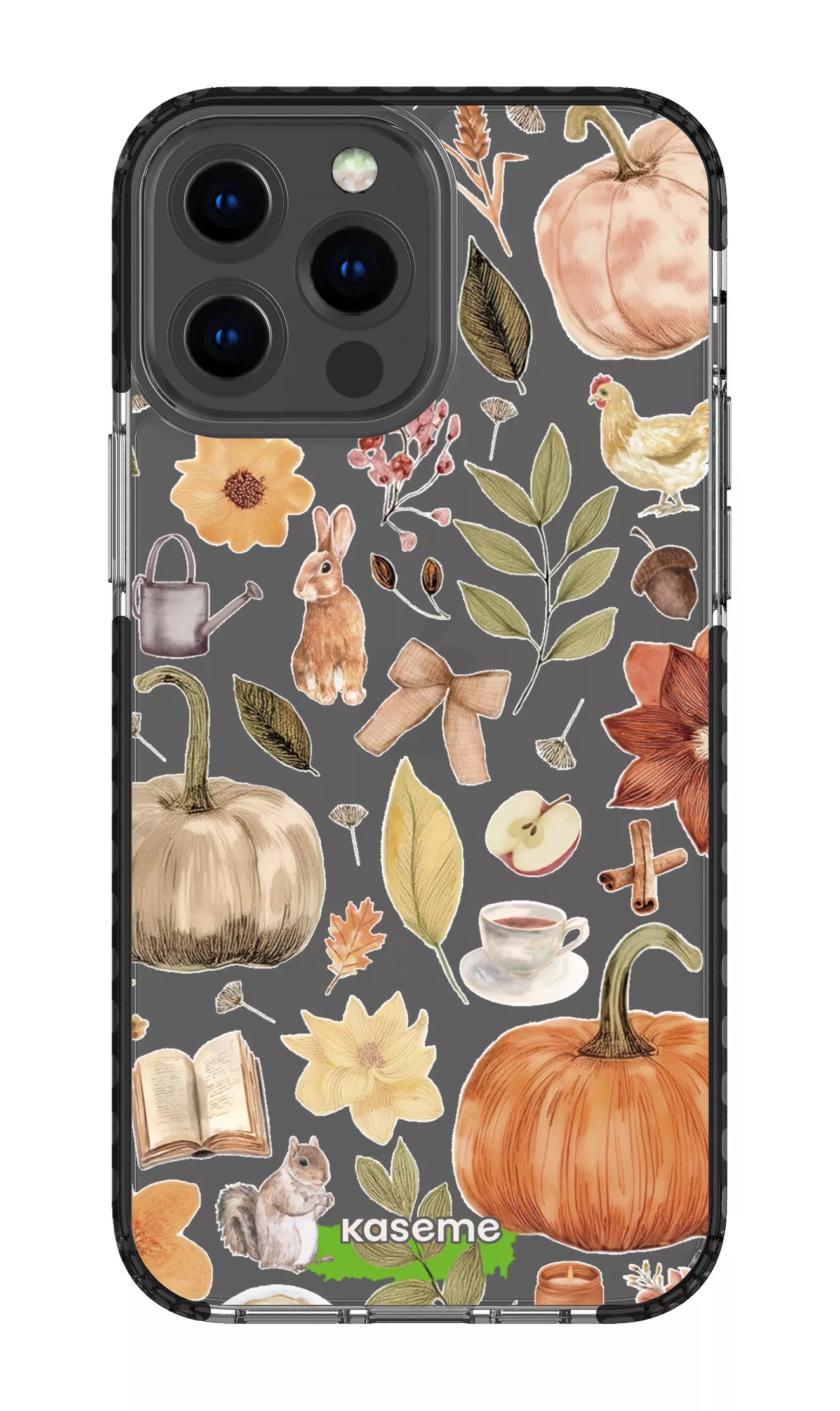 iPhone 13 Pro Max Clear Case - Black Harvest Hues Clear Case -