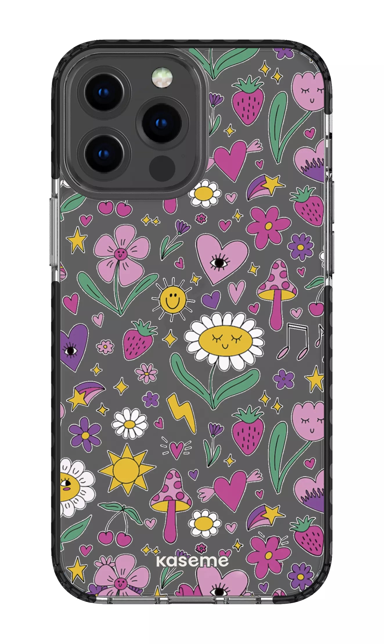 iPhone 13 Pro Max Clear Case - Black Hypnotize Clear Case -