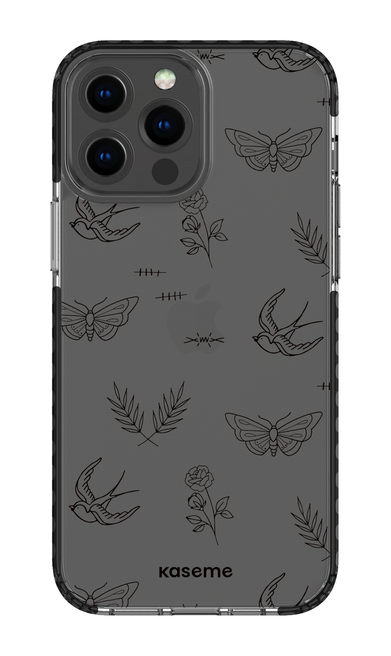 iPhone 13 Pro Max Clear Case - Black Ink clear case -