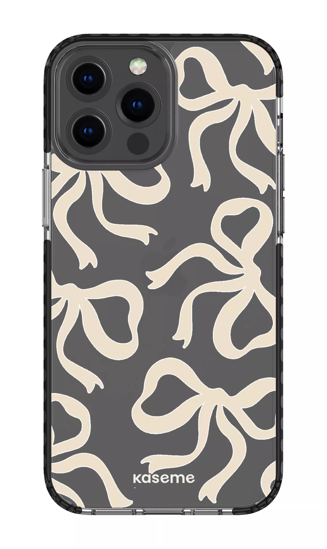 iPhone 13 Pro Max Clear Case - Black Lace Clear Case -