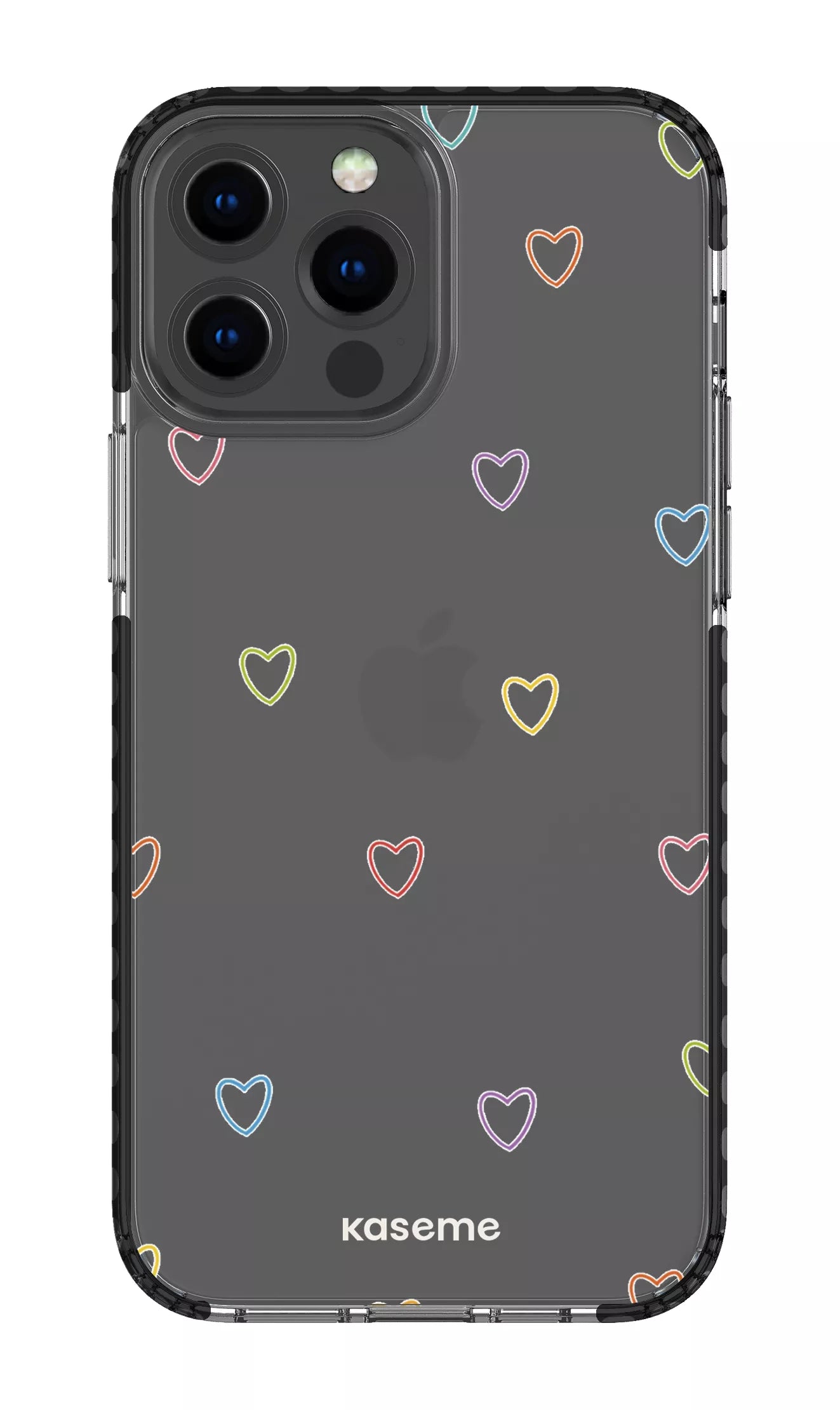 iPhone 13 Pro Max Clear Case - Black Love Wins Clear Case -