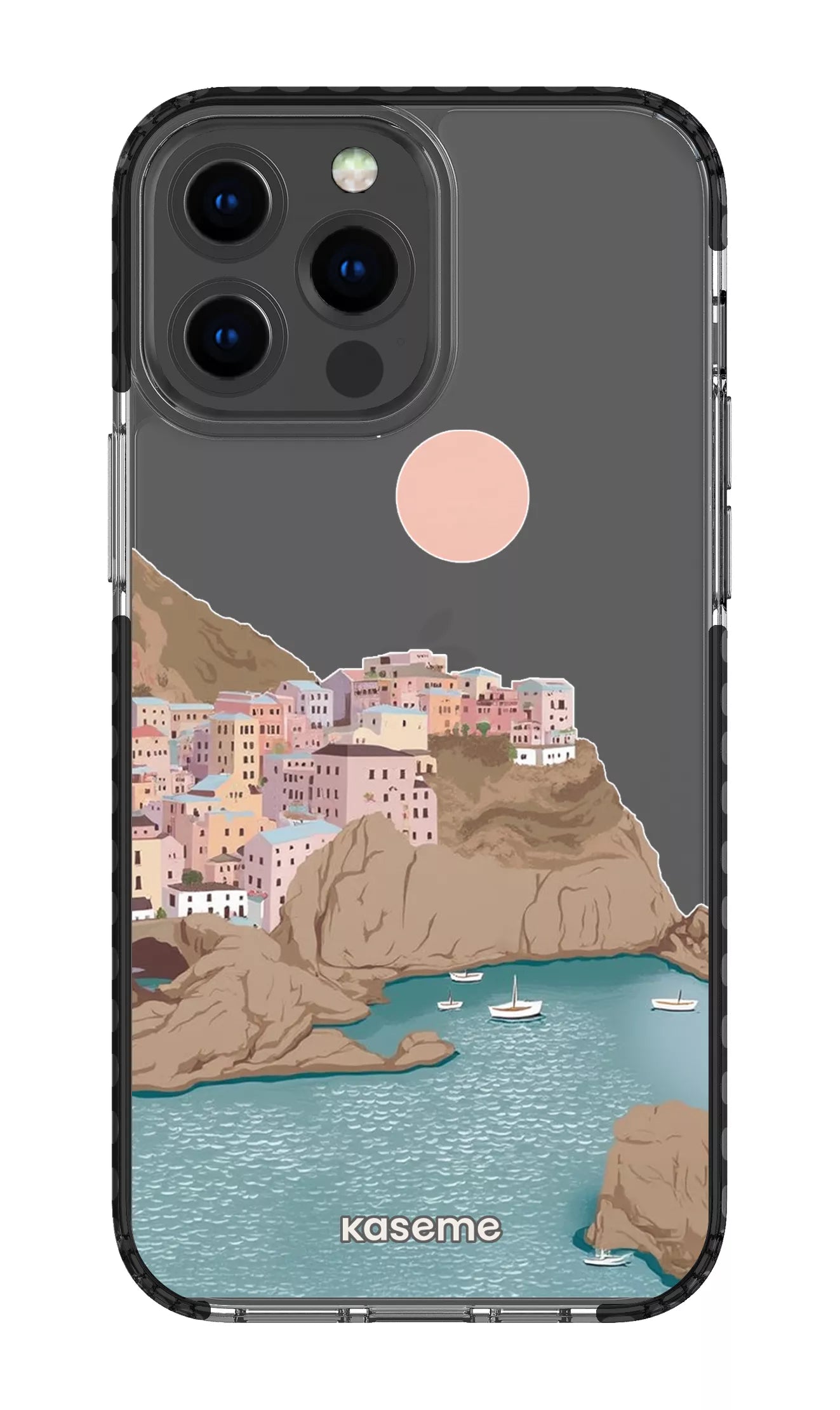 iPhone 13 Pro Max Clear Case - Black Mediterrana Clear Case -