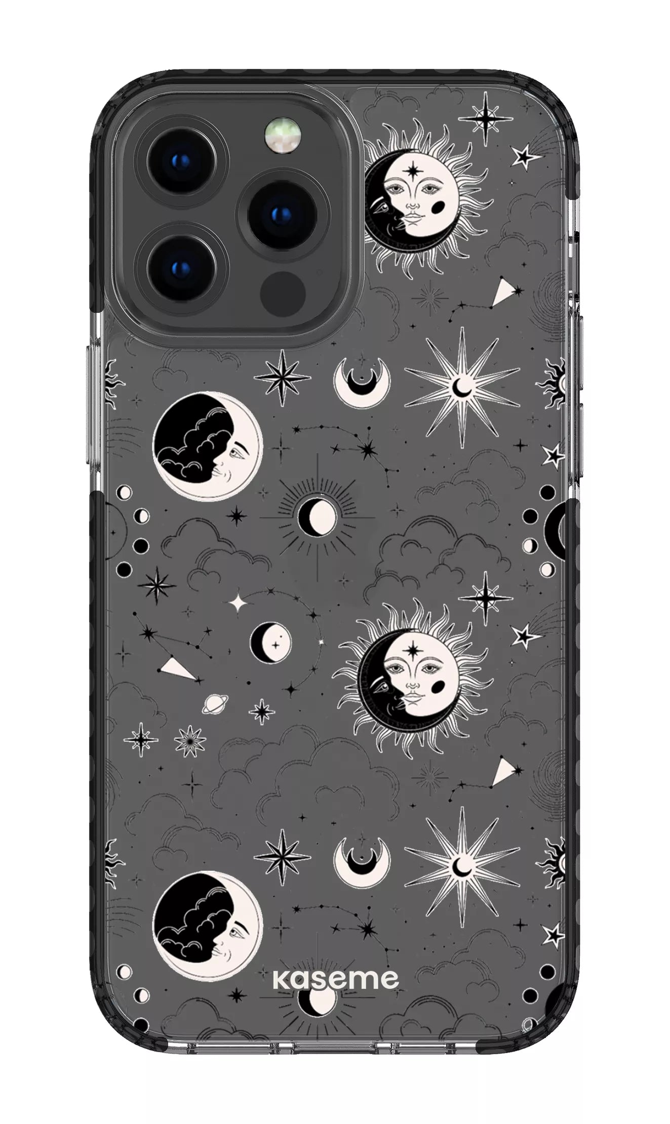 iPhone 13 Pro Max Clear Case - Black Milky Way Black Clear Case -