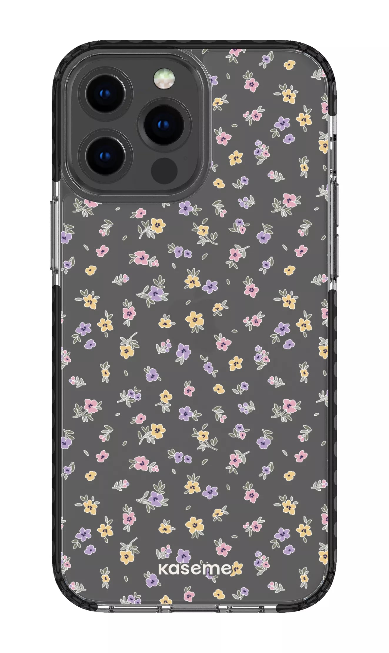 iPhone 13 Pro Max Clear Case - Black Porcelain Blossom Clear Case -