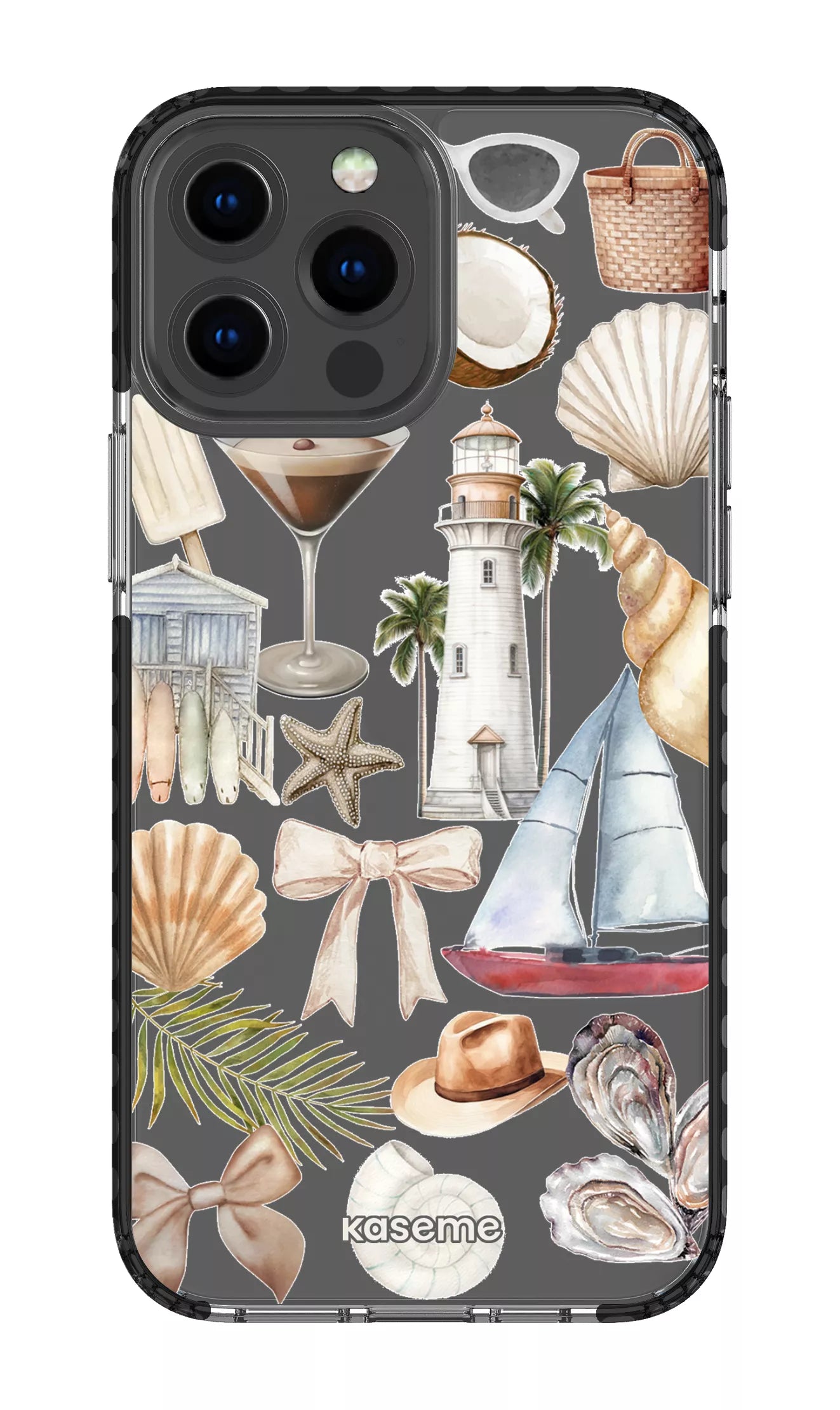iPhone 13 Pro Max Clear Case - Black Riviera Clear Case -