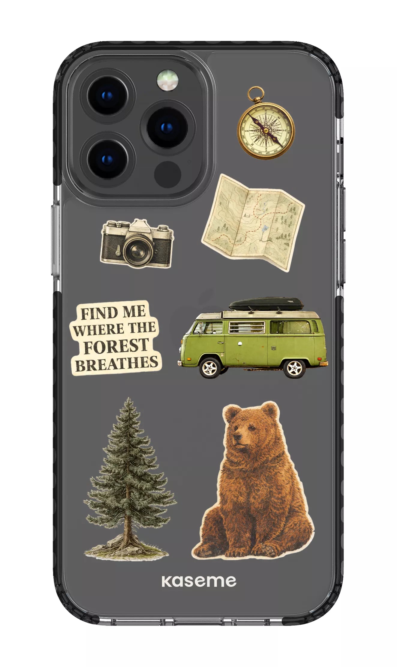 iPhone 13 Pro Max Clear Case - Black Roamer Clear Case -