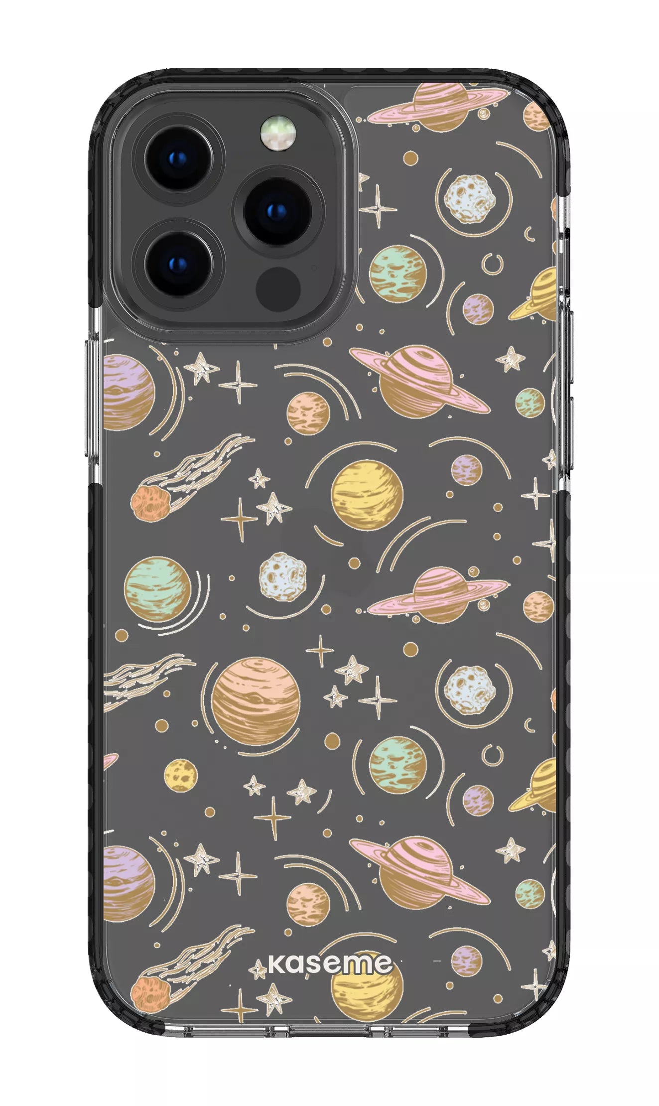 iPhone 13 Pro Max Clear Case - Black Solar Clear Case -