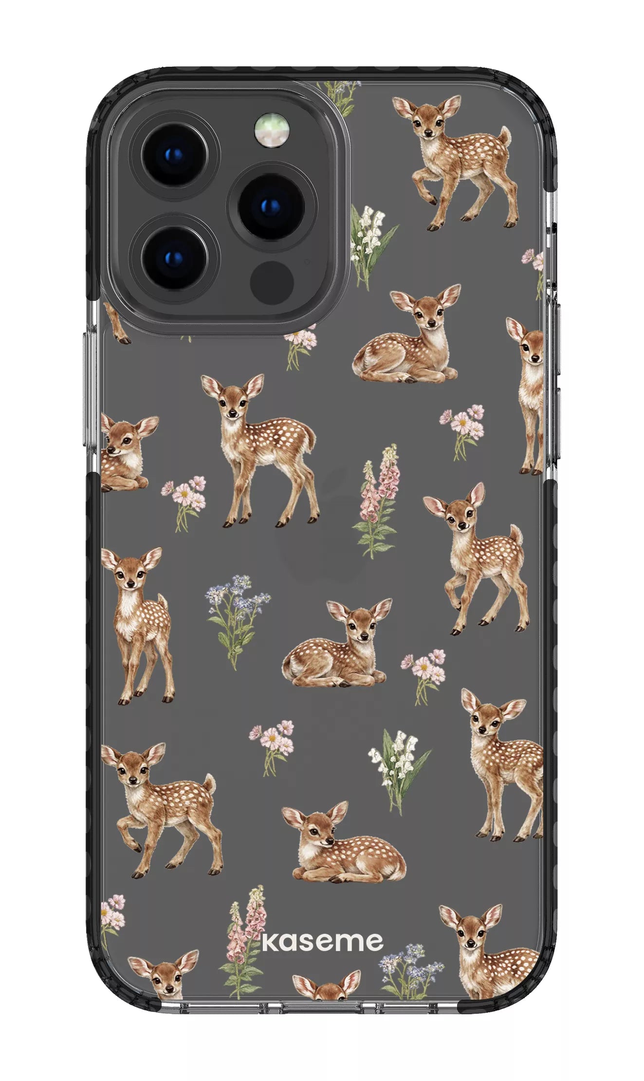 iPhone 13 Pro Max Clear Case - Black Sweet Bambi Clear Case -
