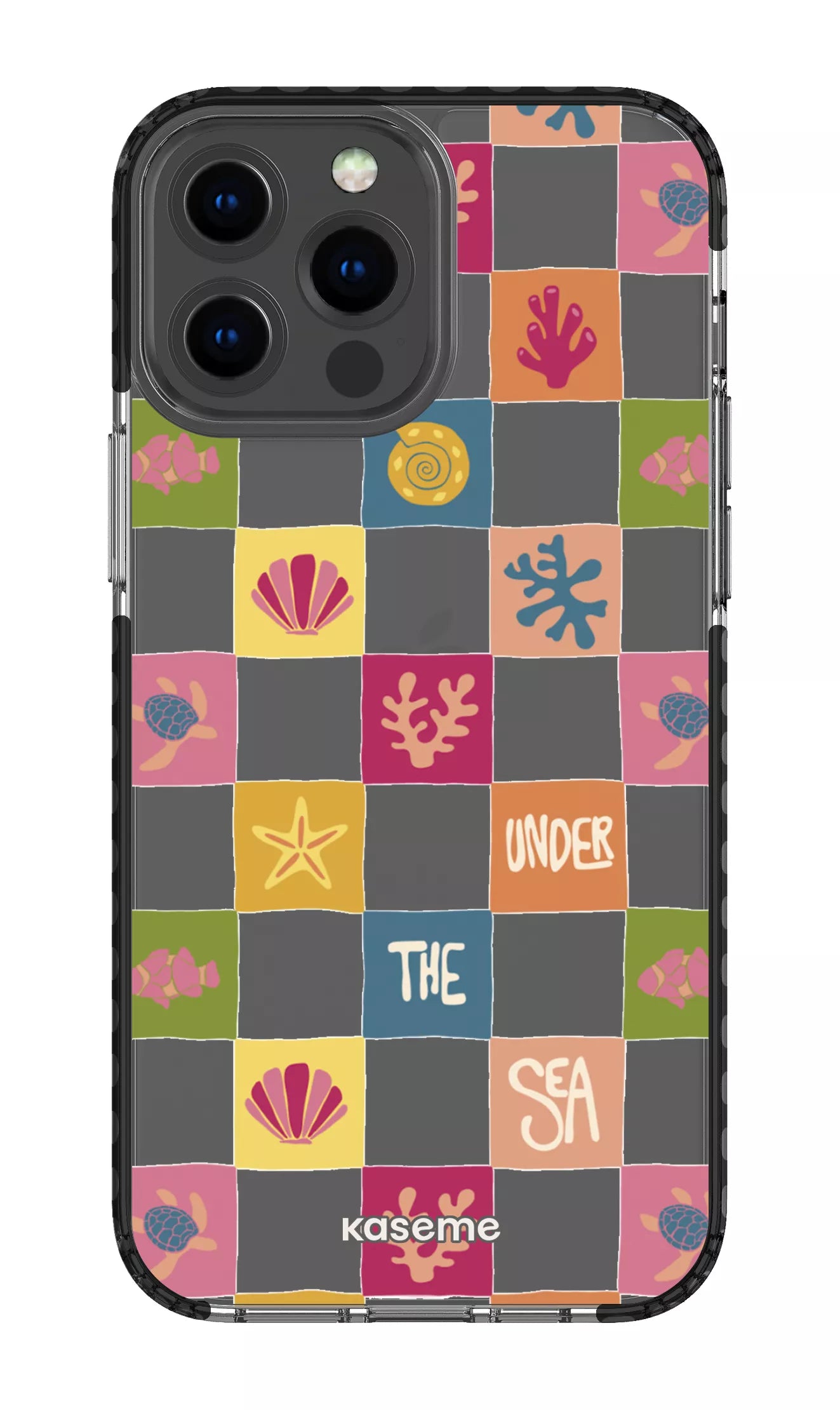 iPhone 13 Pro Max Clear Case - Black Under the sea Clear Case -