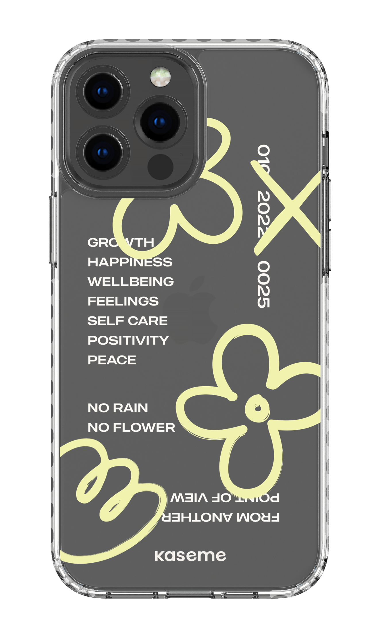 iPhone 13 Pro Max Clear Case - White Feelings clear case -