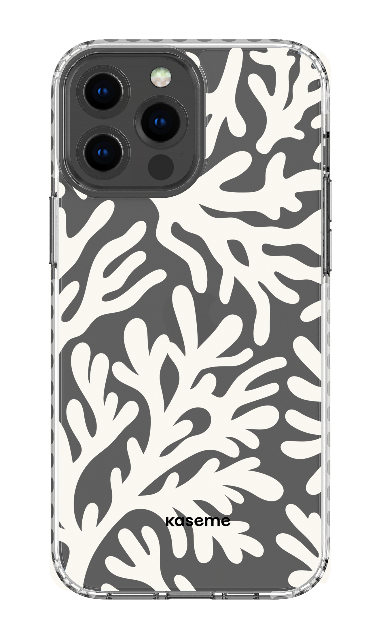 iPhone 13 Pro Max Clear Case - White Koralia Clear Case -