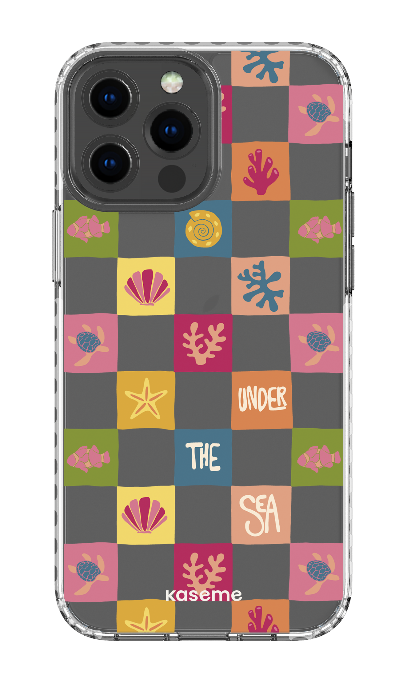 iPhone 13 Pro Max Clear Case - White Under the sea Clear Case -