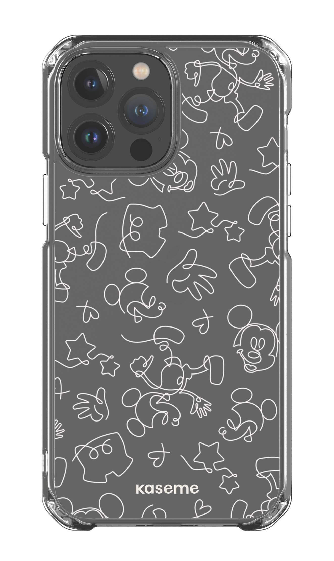 iPhone 13 Pro Max Clear Case Doodle Clear Case -