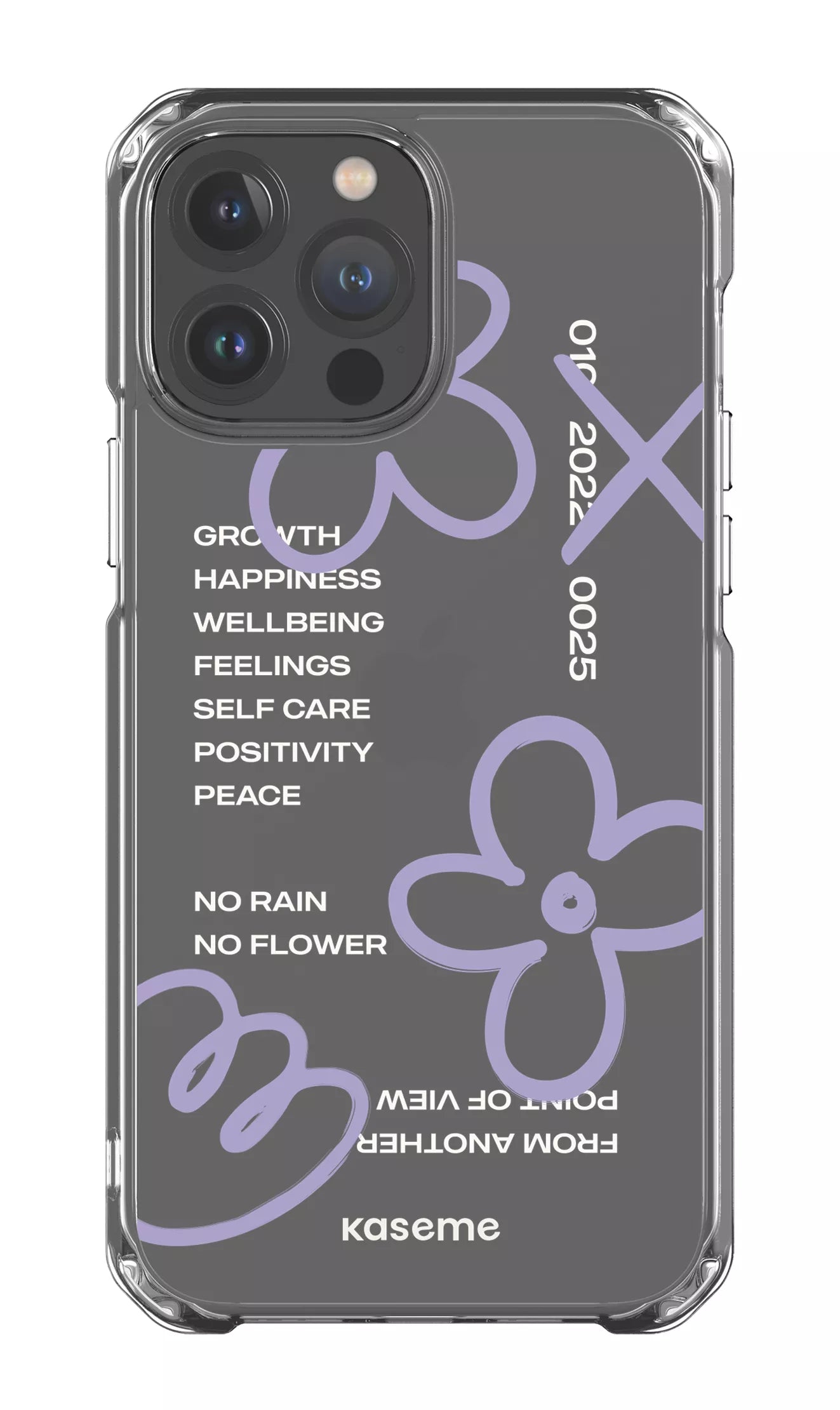 iPhone 13 Pro Max Clear Case Feelings purple Clear Case -