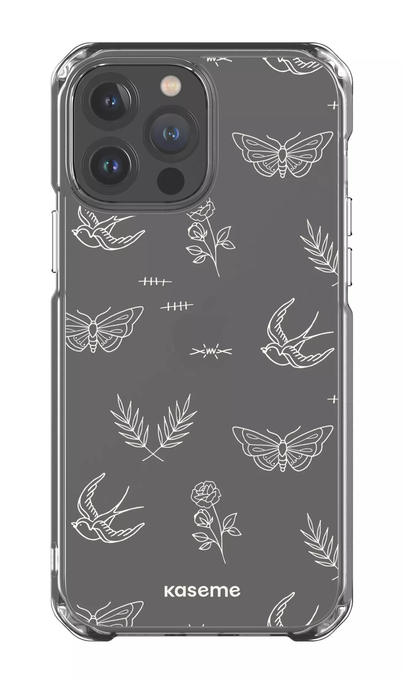 iPhone 13 Pro Max Clear Case Ink white Clear Case -